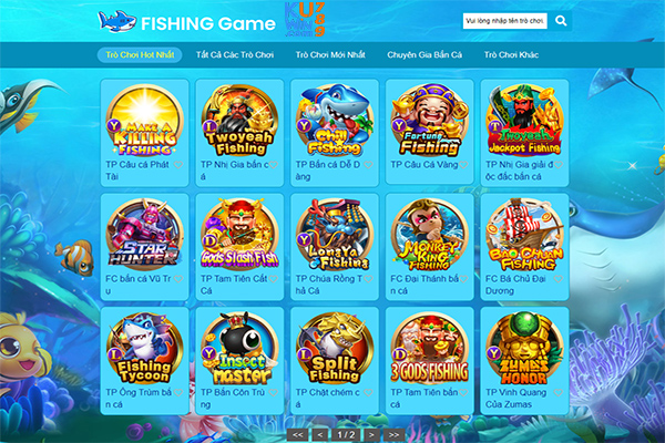 Các trò chơi bắn cá đặc sắc chỉ có tại KUWIN