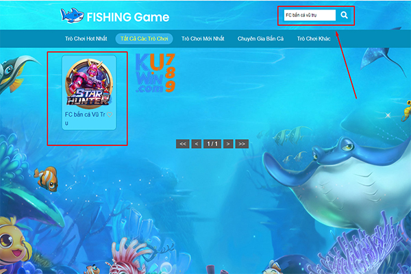 Hướng dẫn truy cập trò chơi nổ hũ FC bắn cá vũ trụ tại KUWIN